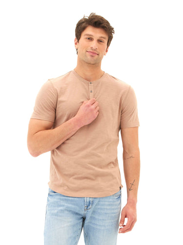 Heath Slub Jersey Short Sleeve Henley Mens Tops Tshirt Short Threads 4 Thought