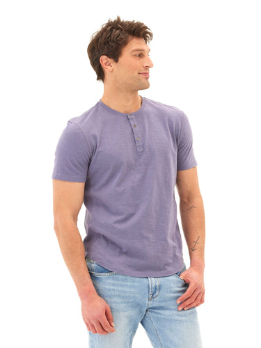 Heath Slub Jersey Short Sleeve Henley Mens Tops Tshirt Short Threads 4 Thought