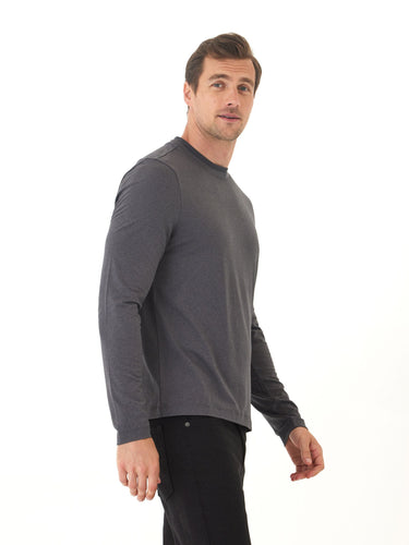 Parker Luxe Jersey Double Rib Long Sleeve Crew Mens Tops Tshirt Long Threads 4 Thought