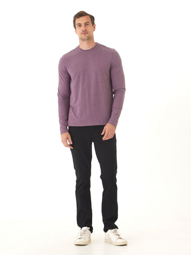 Parker Luxe Jersey Double Rib Long Sleeve Crew Mens Tops Tshirt Long Threads 4 Thought