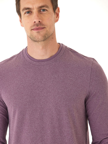 Parker Luxe Jersey Double Rib Long Sleeve Crew Mens Tops Tshirt Long Threads 4 Thought