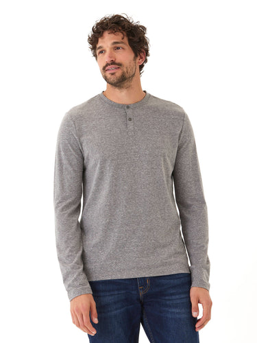 Austin Triblend 2 Button Long Sleeve Henley Mens Tops Tshirt Long Henley Threads 4 Thought