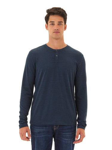 Austin Triblend 2 Button Long Sleeve Henley Mens Tops Tshirt Long Henley Threads 4 Thought