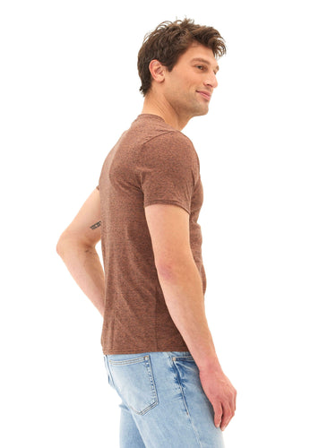 Black Fleck Triblend Crew Mens Tops Tshirt Short Threads 4 Thought