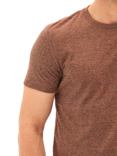 Black Fleck Triblend Crew Mens Tops Tshirt Short Threads 4 Thought