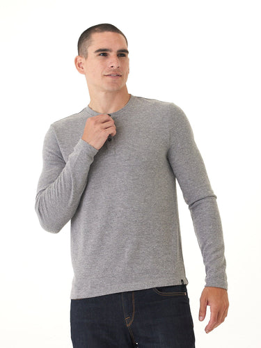 Elias Sweater Knit Long Sleeve Brushed Henley Threads 4 Thought