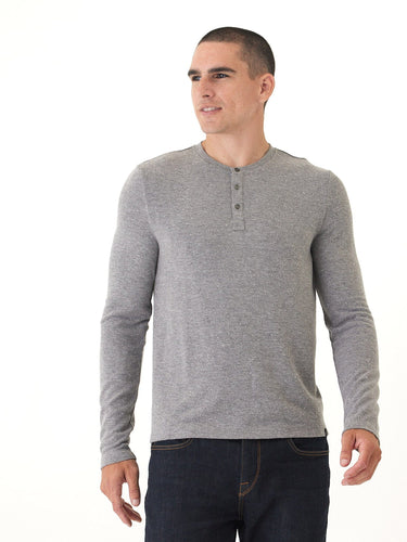 Elias Sweater Knit Long Sleeve Brushed Henley Threads 4 Thought
