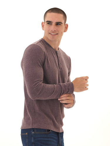 Elias Sweater Knit Long Sleeve Henley Mens Outerwear Sweater Threads 4 Thought