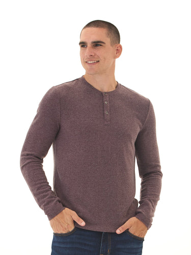Elias Sweater Knit Long Sleeve Henley Mens Outerwear Sweater Threads 4 Thought