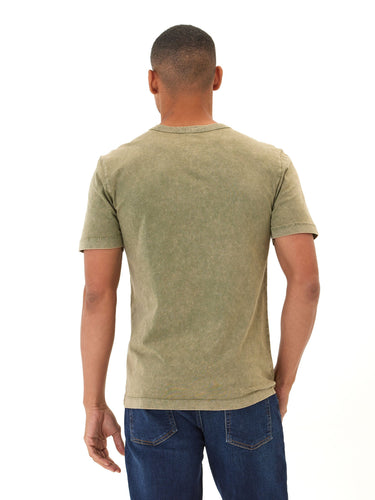 Shawn Mineral Wash Eco Cotton Jersey Crew Tee Mens Tops Tshirt Short Threads 4 Thought