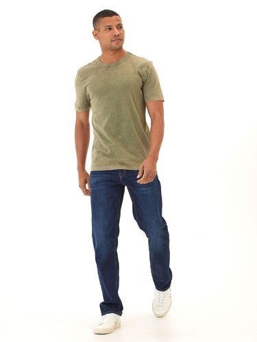Shawn Mineral Wash Eco Cotton Jersey Crew Tee Mens Tops Tshirt Short Threads 4 Thought