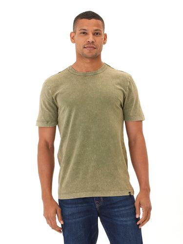 Shawn Mineral Wash Eco Cotton Jersey Crew Tee Mens Tops Tshirt Short Threads 4 Thought