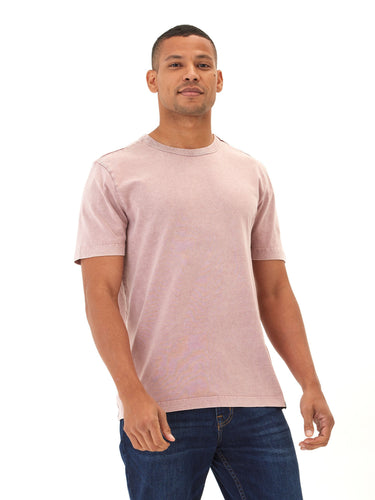 Shawn Mineral Wash Eco Cotton Jersey Crew Tee Mens Tops Tshirt Short Threads 4 Thought