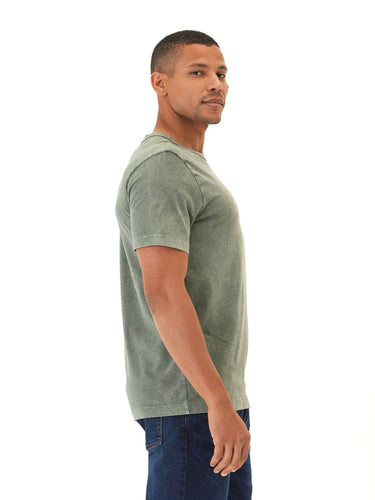 Shawn Mineral Wash Eco Cotton Jersey Crew Tee Mens Tops Tshirt Short Threads 4 Thought