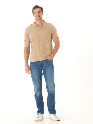 Jared Mineral Wash Eco Cotton Jersey Short Sleeve Polo Mens Tops Tshirt Short Polo Threads 4 Thought