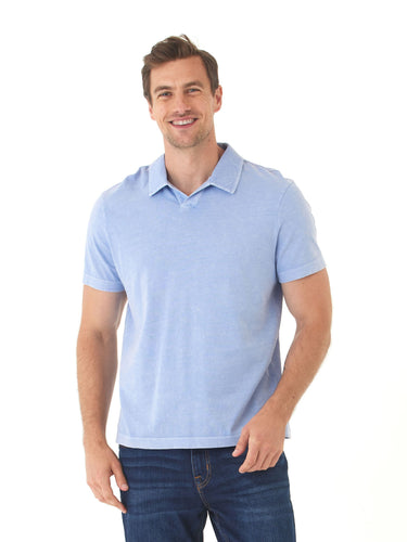 Jared Mineral Wash Eco Cotton Jersey Short Sleeve Polo Mens Tops Tshirt Short Polo Threads 4 Thought