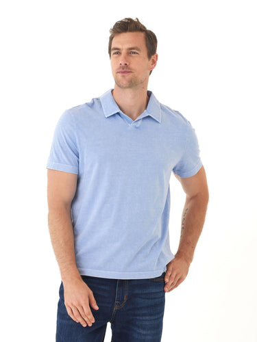 Jared Mineral Wash Eco Cotton Jersey Short Sleeve Polo Mens Tops Tshirt Short Polo Threads 4 Thought