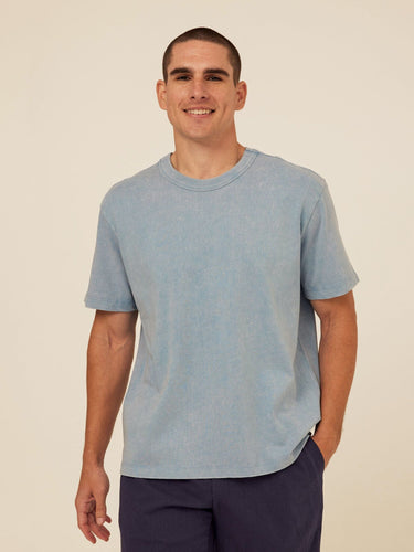 Johnny Relaxed Fit Mineral Wash Jersey Tee Mens Tops Tshirt Short Threads 4 Thought