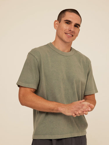 Johnny Relaxed Fit Heavyweight Mineral Wash Jersey Tee Mens Tops Tshirt Short Threads 4 Thought