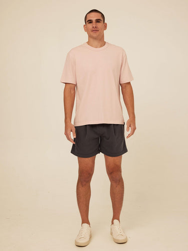 Johnny Relaxed Fit Mineral Wash Jersey Tee Mens Tops Tshirt Short Threads 4 Thought