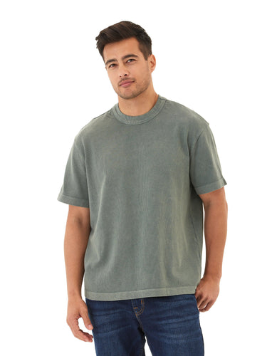 Johnny Relaxed Fit Heavyweight Mineral Wash Jersey Tee Mens Tops Tshirt Short Threads 4 Thought