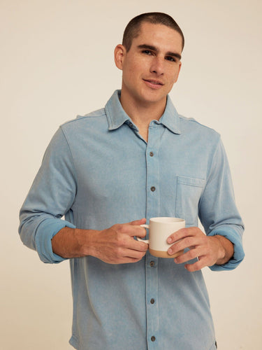 Dorian Mineral Wash Mediumweight Jersey Button-Down Threads 4 Thought