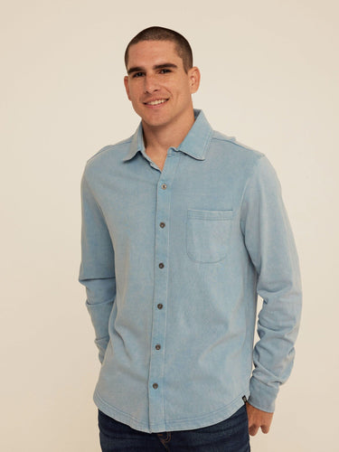 Dorian Mineral Wash Mediumweight Jersey Button-Down Threads 4 Thought