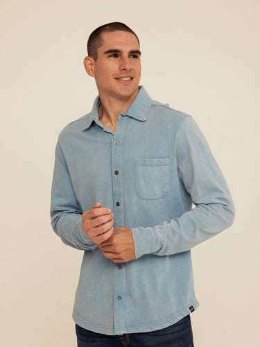 Dorian Mineral Wash Mediumweight Jersey Button-Down Threads 4 Thought