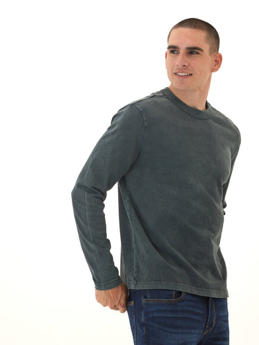 Johnny Relaxed Fit Mineral Wash Mediumweight Jersey Long Sleeve Tee Threads 4 Thought