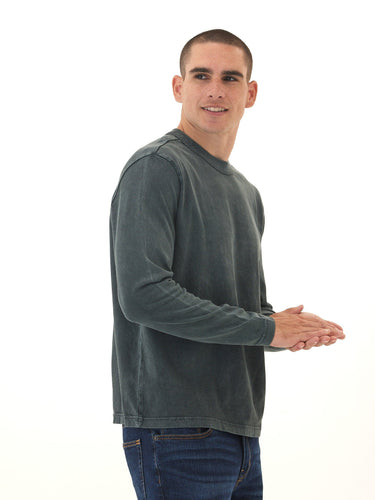 Johnny Relaxed Fit Mineral Wash Mediumweight Jersey Long Sleeve Tee Threads 4 Thought