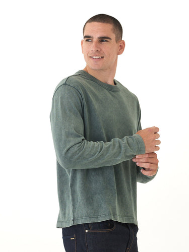 Johnny Relaxed Fit Mineral Wash Mediumweight Jersey Long Sleeve Tee Threads 4 Thought