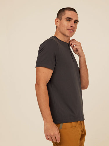 Shayne Luxe Jersey Henley Mens Tops Tshirt Short Henley Threads 4 Thought