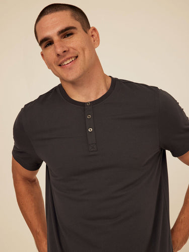 Shayne Luxe Jersey Henley Mens Tops Tshirt Short Henley Threads 4 Thought