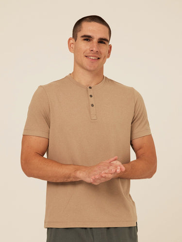 Shayne Luxe Jersey 3-Button Short Sleeve Henley Threads 4 Thought