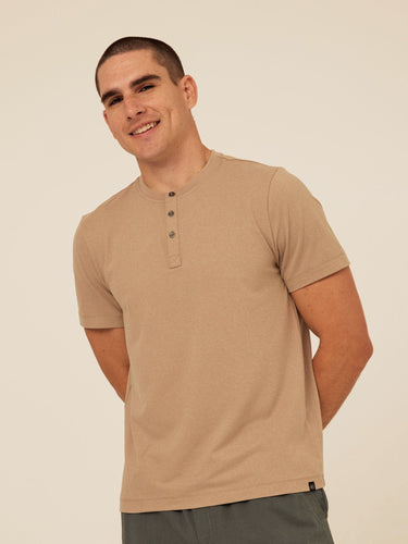 Shayne Luxe Jersey 3-Button Short Sleeve Henley Threads 4 Thought