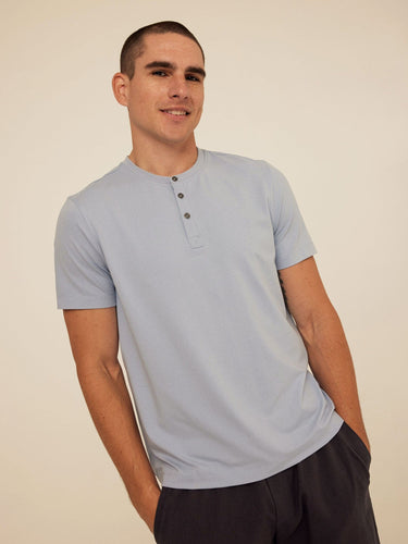 Shayne Luxe Jersey 3-Button Short Sleeve Henley Threads 4 Thought