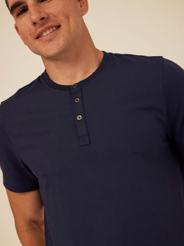 Shayne Luxe Jersey 3-Button Short Sleeve Henley Threads 4 Thought