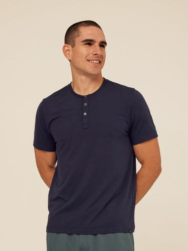 Shayne Luxe Jersey 3-Button Short Sleeve Henley Threads 4 Thought