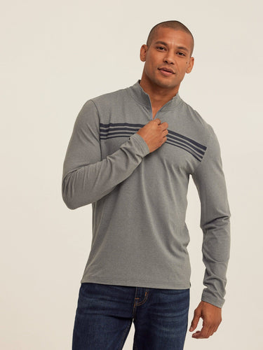 Kace Luxe Jersey Stripe Quarter Zip Threads 4 Thought