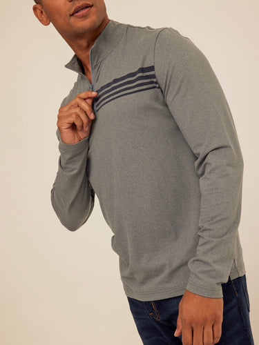 Kace Luxe Jersey Stripe Quarter Zip Threads 4 Thought
