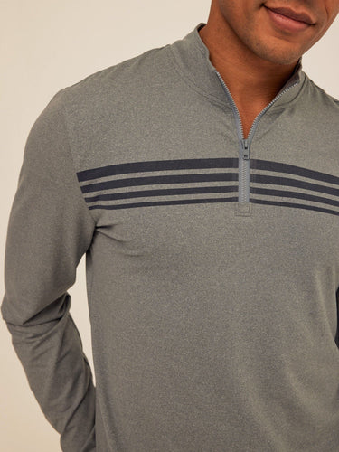 Kace Luxe Jersey Stripe Quarter Zip Threads 4 Thought