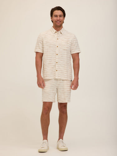 Paxton Shoreline Terry Button-Down Pocket Shirt Mens Tops Tshirt Short Threads 4 Thought
