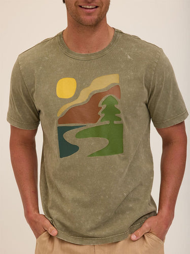 Nature Hike Graphic Mineral Wash Jersey Tee Threads 4 Thought