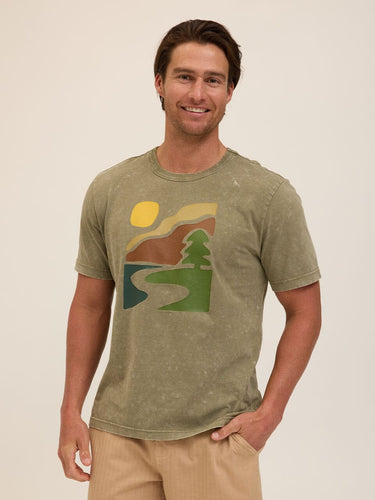 Nature Hike Graphic Mineral Wash Jersey Tee Threads 4 Thought