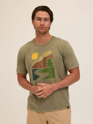 Nature Hike Graphic Mineral Wash Jersey Tee Threads 4 Thought