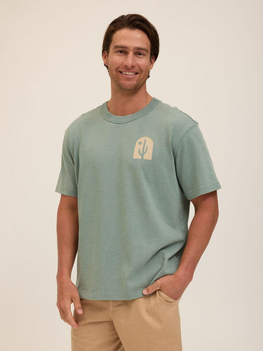 Lone Cactus Graphic Mineral Wash Jersey Relaxed Tee Threads 4 Thought