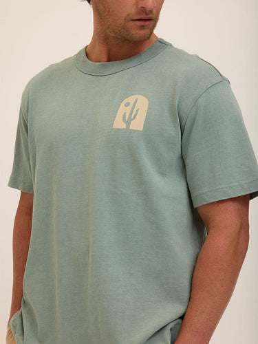 Lone Cactus Graphic Mineral Wash Jersey Relaxed Tee Threads 4 Thought
