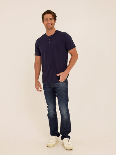 Shayne Organic Cotton Henley Mens Tops Tshirt Short Henley Threads 4 Thought