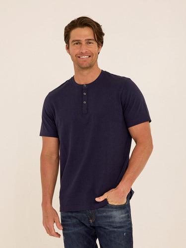 Shayne Organic Cotton Henley Mens Tops Tshirt Short Henley Threads 4 Thought