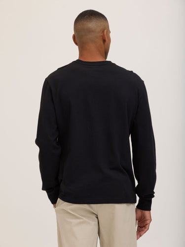 Bowery Essential Cotton Jersey Relaxed Fit Long Sleeve Tee Mens Tops Tshirt Long Threads 4 Thought